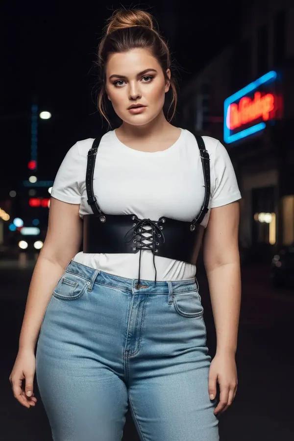 ខ្សែរុំខ្លួន Corset ក្រោមទ្រូងស្បែកសិប្បនិម្មិតពណ៌ខ្មៅជាមួយខ្សែស្មា