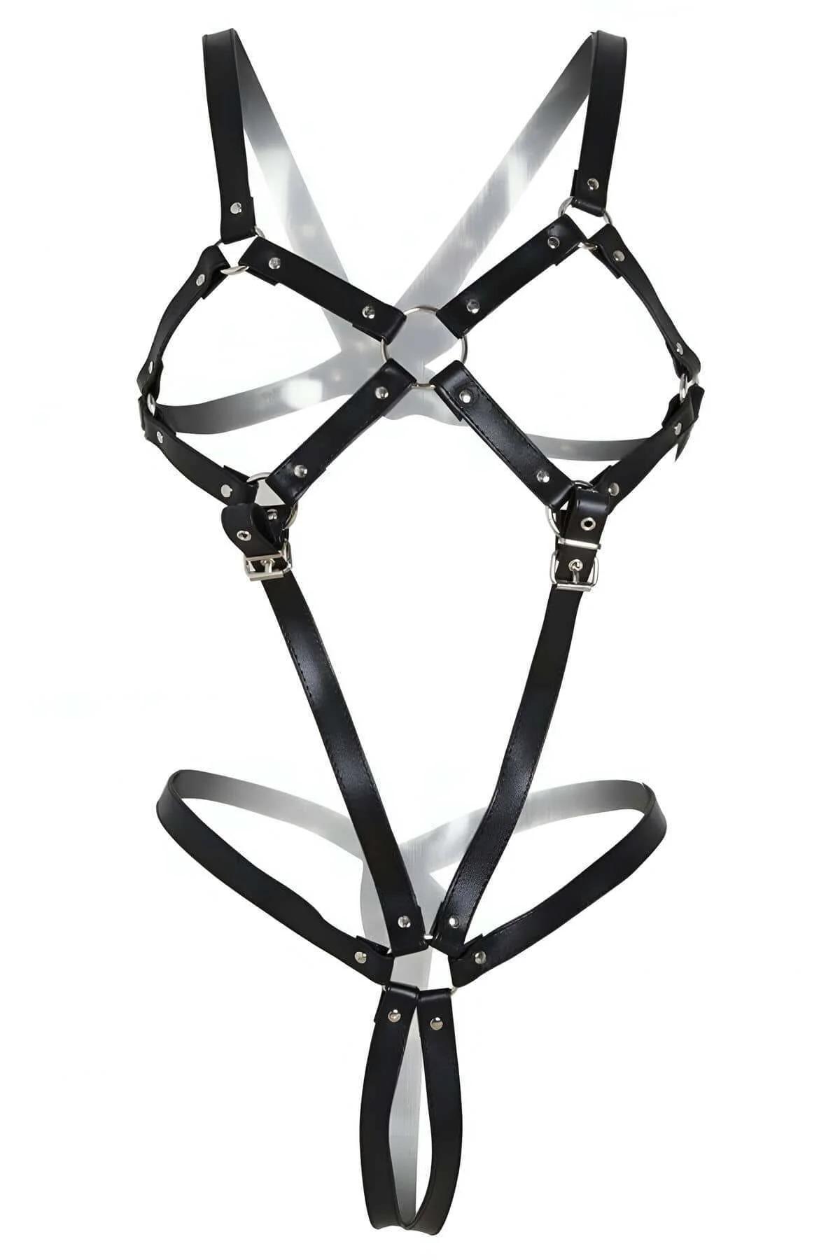 Full Body Harness with Cross-Back Straps and Metal Buckles