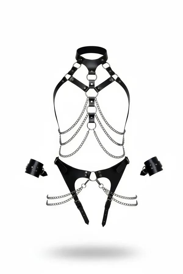 Full Body Harness with Detachable Chain Set