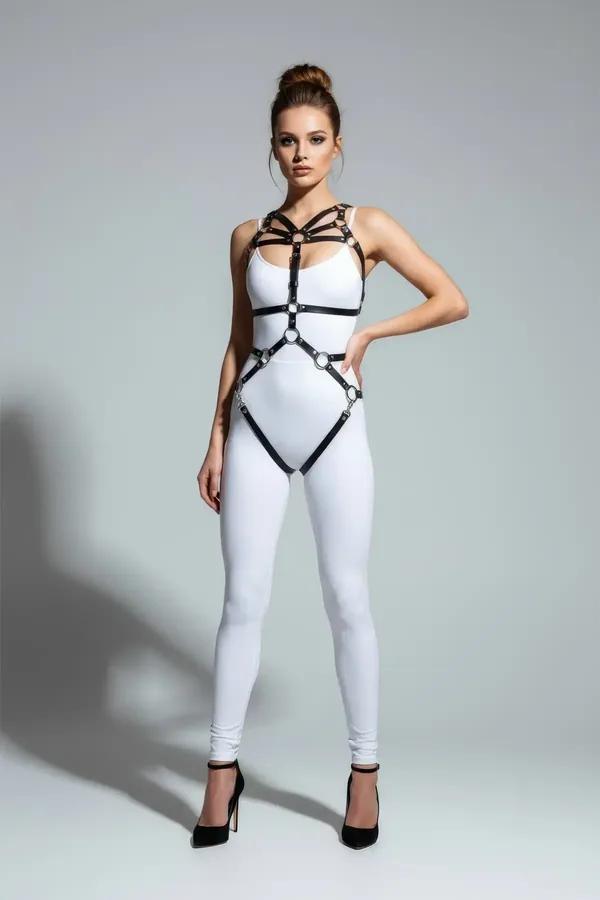 Full Body Harness with Cross-Back Straps and O-Ring Hardware