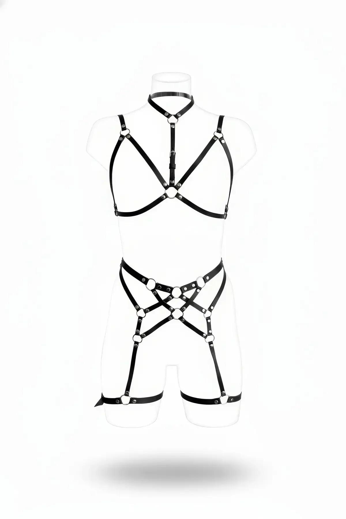 Full Body Harness with Detachable O-Ring Chain